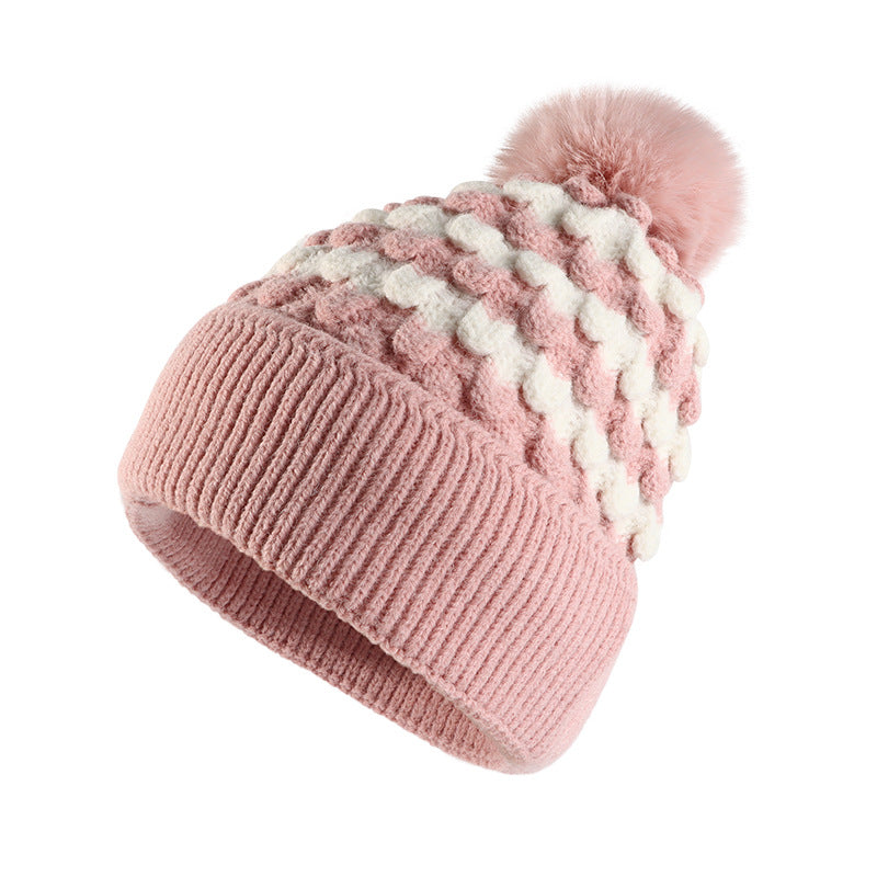 Wholesale Velvet Winter Thickened Twist Coarse Knitted Ear Protection Acrylic Hat