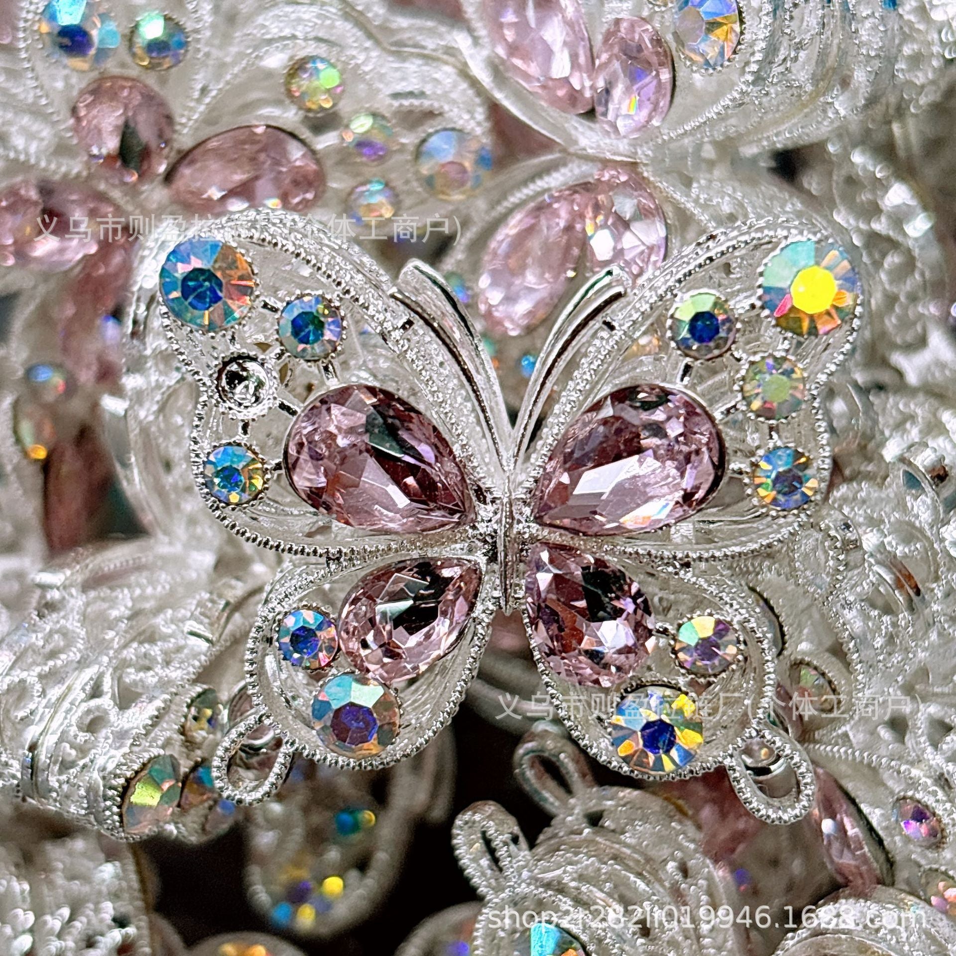 Wholesale 20pcs Heavy Industry Double sided Zircon Coin Pattern Alloy Butterfly Handmade Alloy Irregular Beads