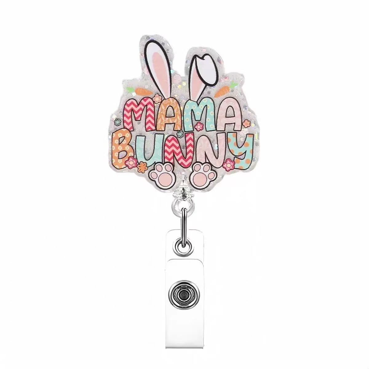 Wholesale Easter Badge Reels Glitter Fun Badge Reels