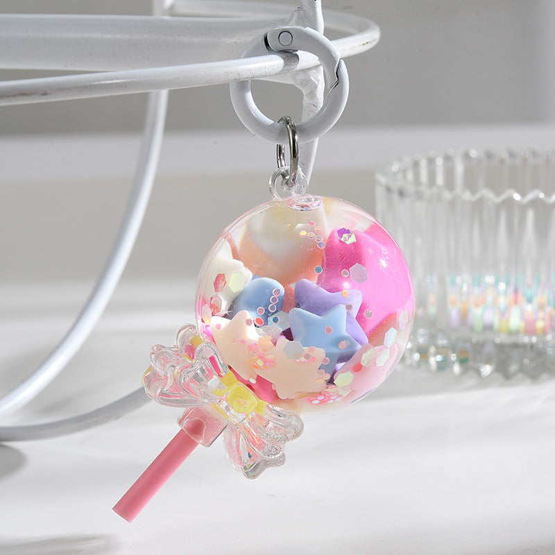 Lollipop de dados de maca al por mayor en llaves acrílicos de aceite