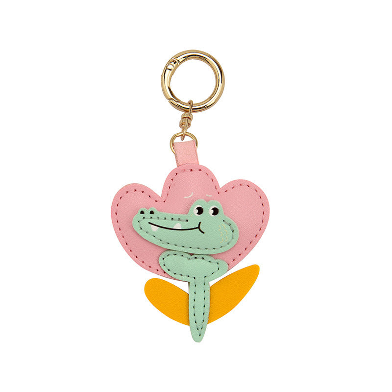 Wholesale of Cute Flower Animal PU Keychains