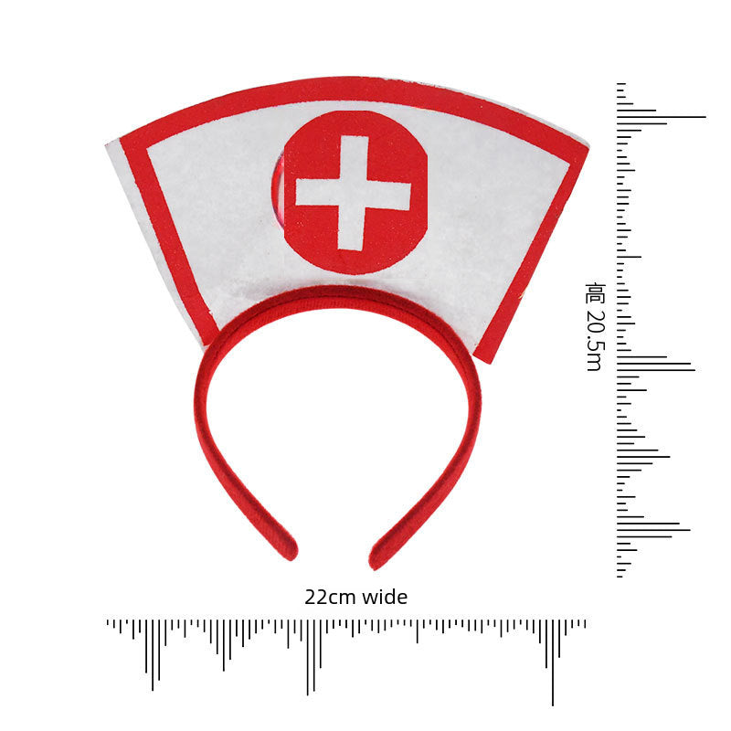 Wholesale Halloween nurse uniform set hairband syringe stethoscope cospaly fun makeup props