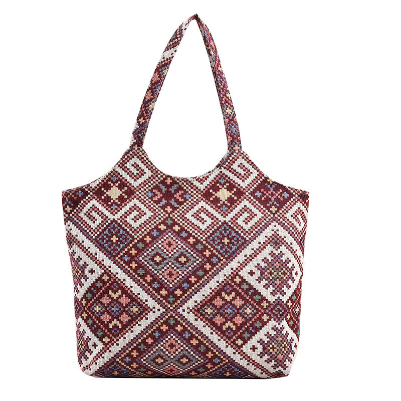 Wholesale Ethnic Style Canvas Shoulder Bag