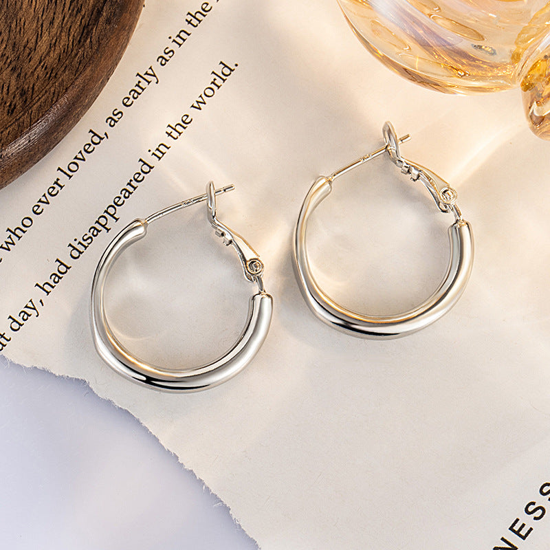 Wholesale Cold style earrings high-end circle earrings ear clips