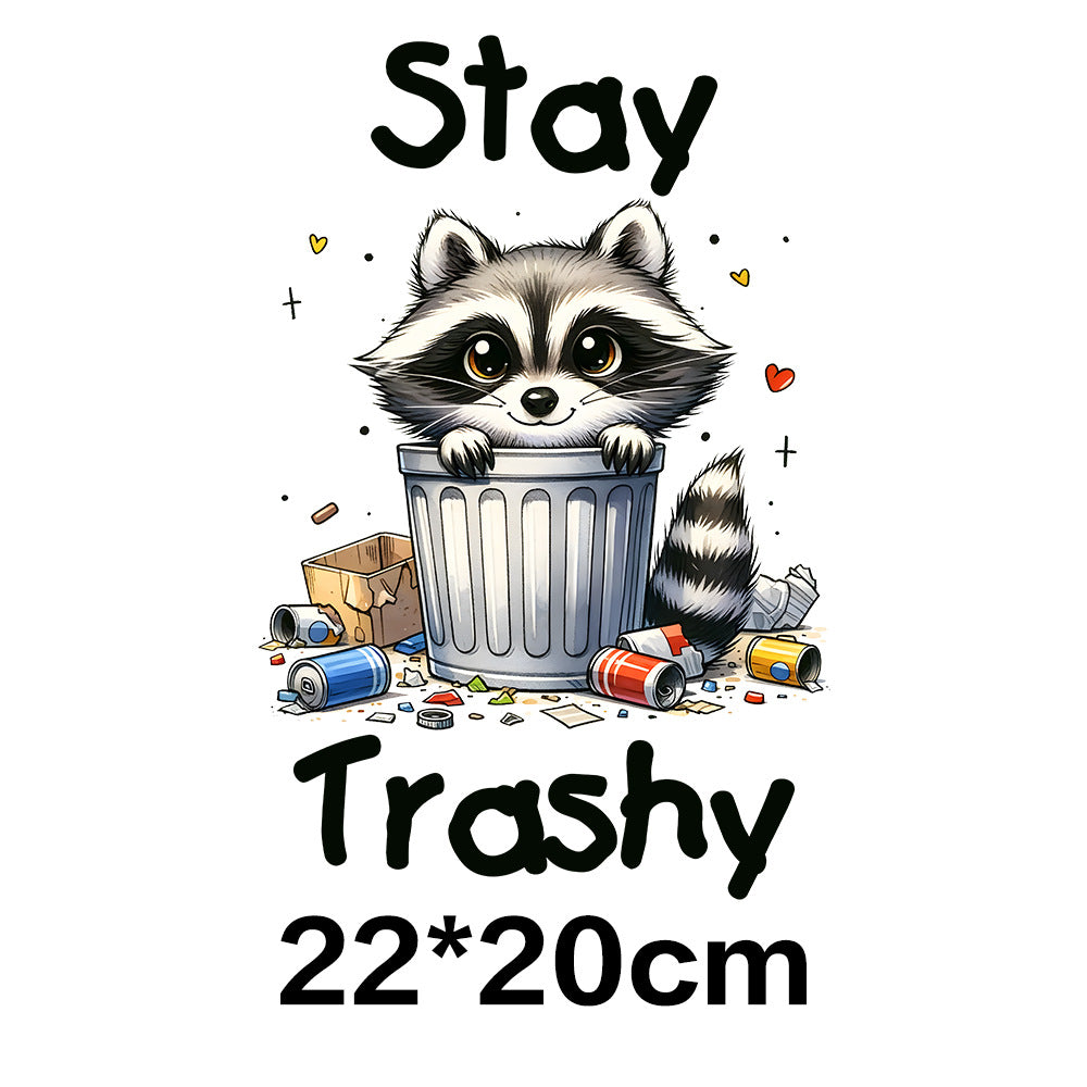 Wholesale 10pcs Fun Raccoon  UV DTF Ready to Press Transfers Wraps