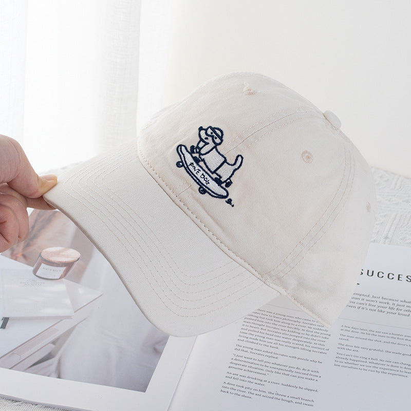 Wholesale Cute Skateboard Puppy Baseball Cap Soft Top Sunshade Hat