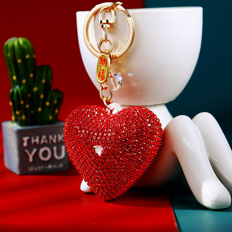 Wholesale Diamond Love Metal Keychain