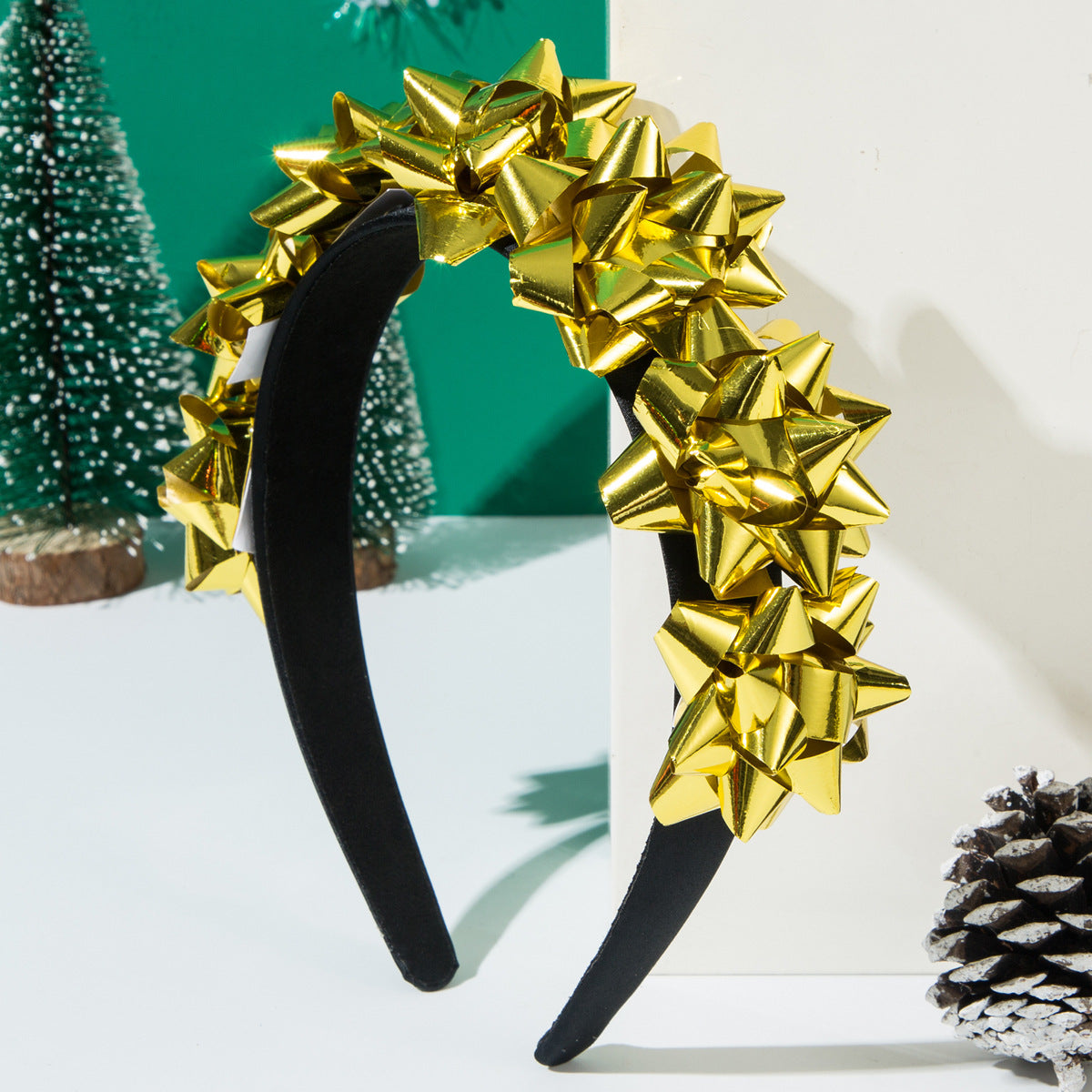 Wholesale New Christmas Party Inlaid Floral Premium Headband