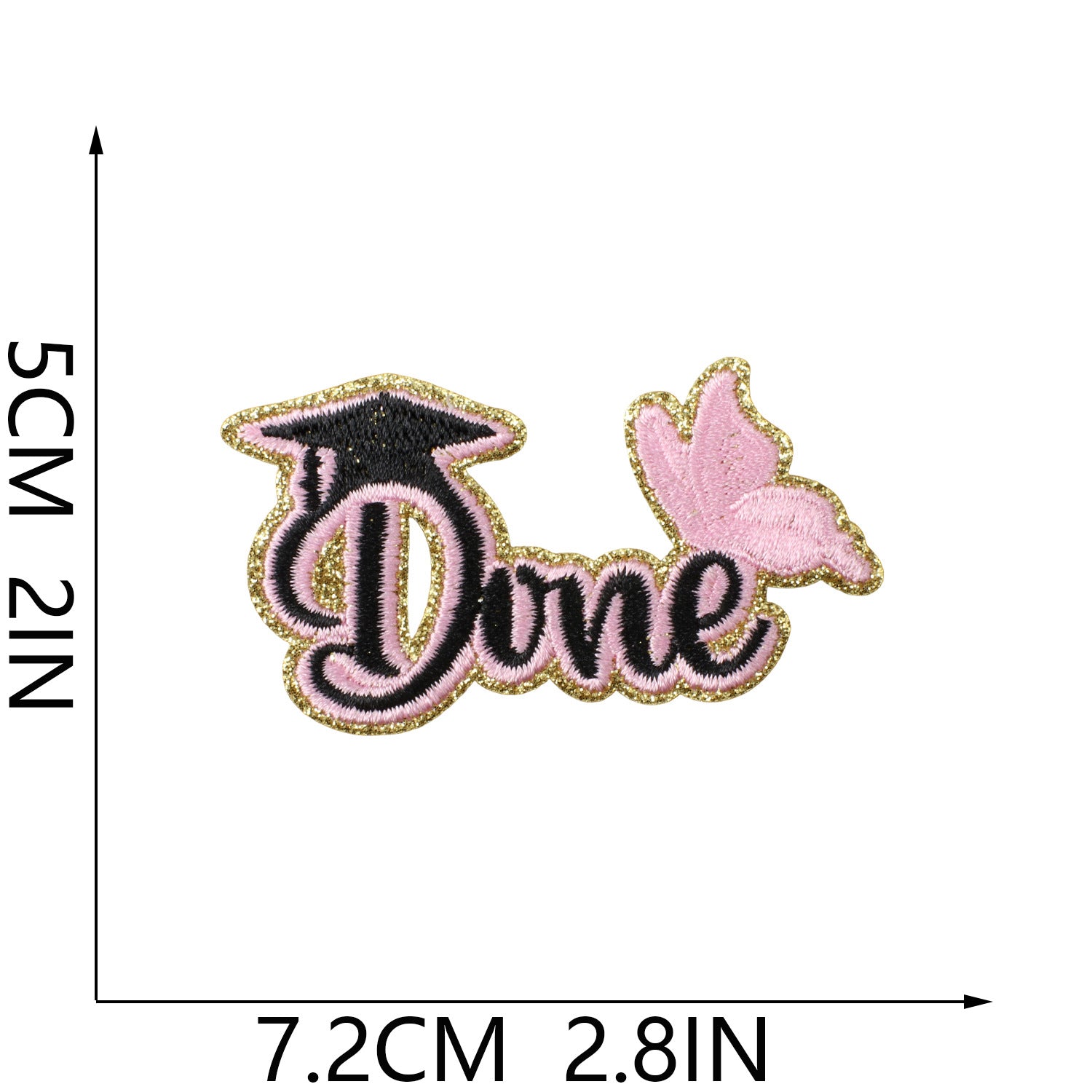 Wholesale Graduation Embroidered Patch Top Honors Future Promise Iron On Applique For Student Clothing DIY Fashion Accessory