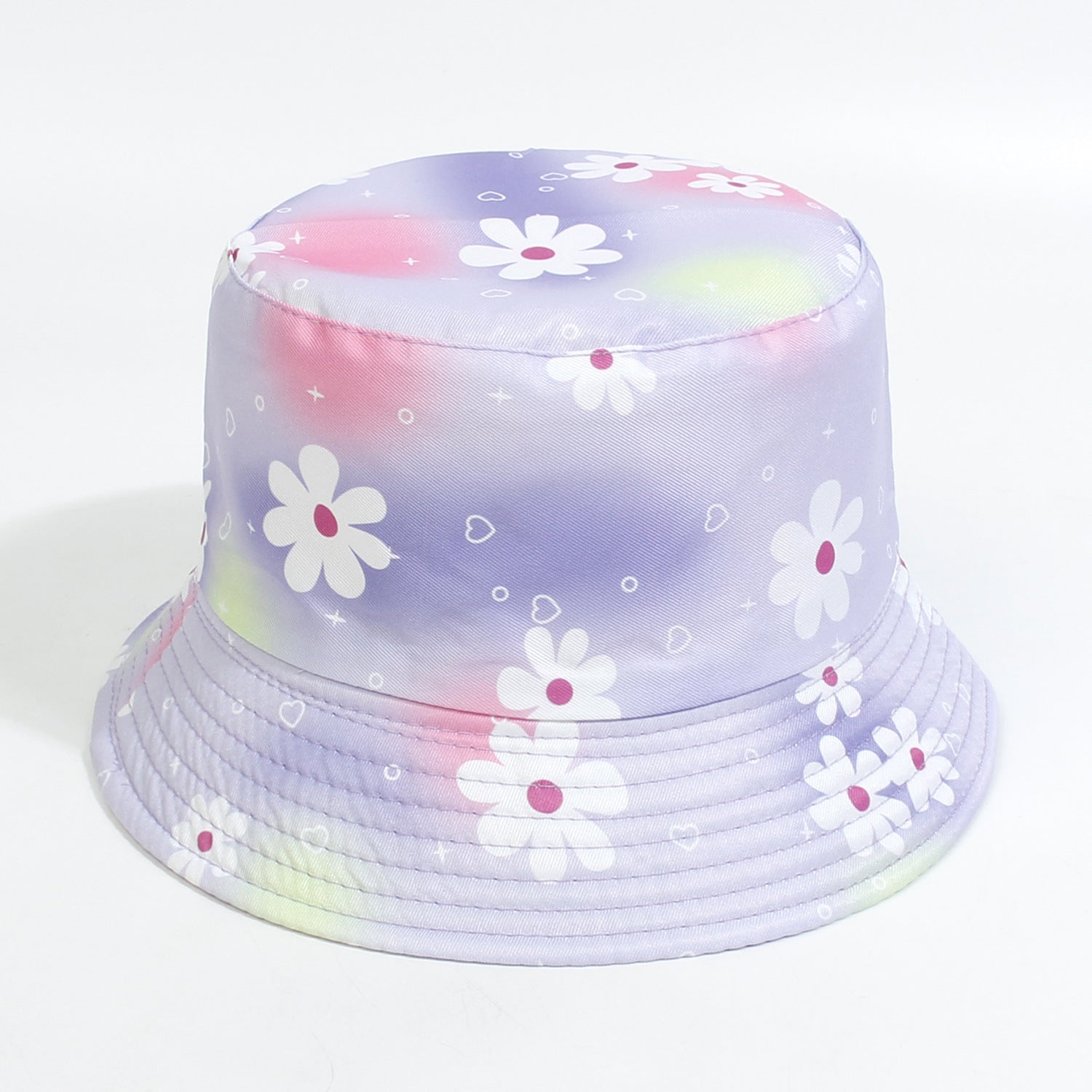 Wholesale Cotton Polyester Cartoon Rainbow Kids Bucket Hat