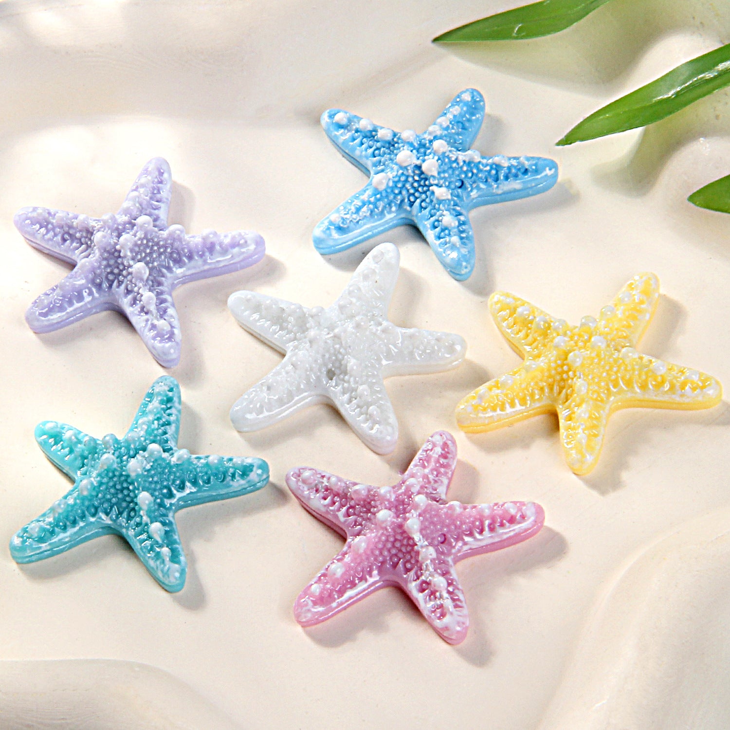 Wholesale DIY starfish resin accessories hairpin shoe buckle