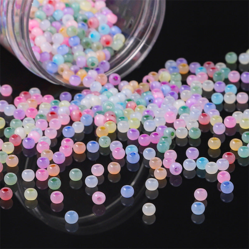 Wholesale  2 Packages  (150pcs/pack)  Cat's Eye Jade Fantasy Colorful Diy Glazed Beads