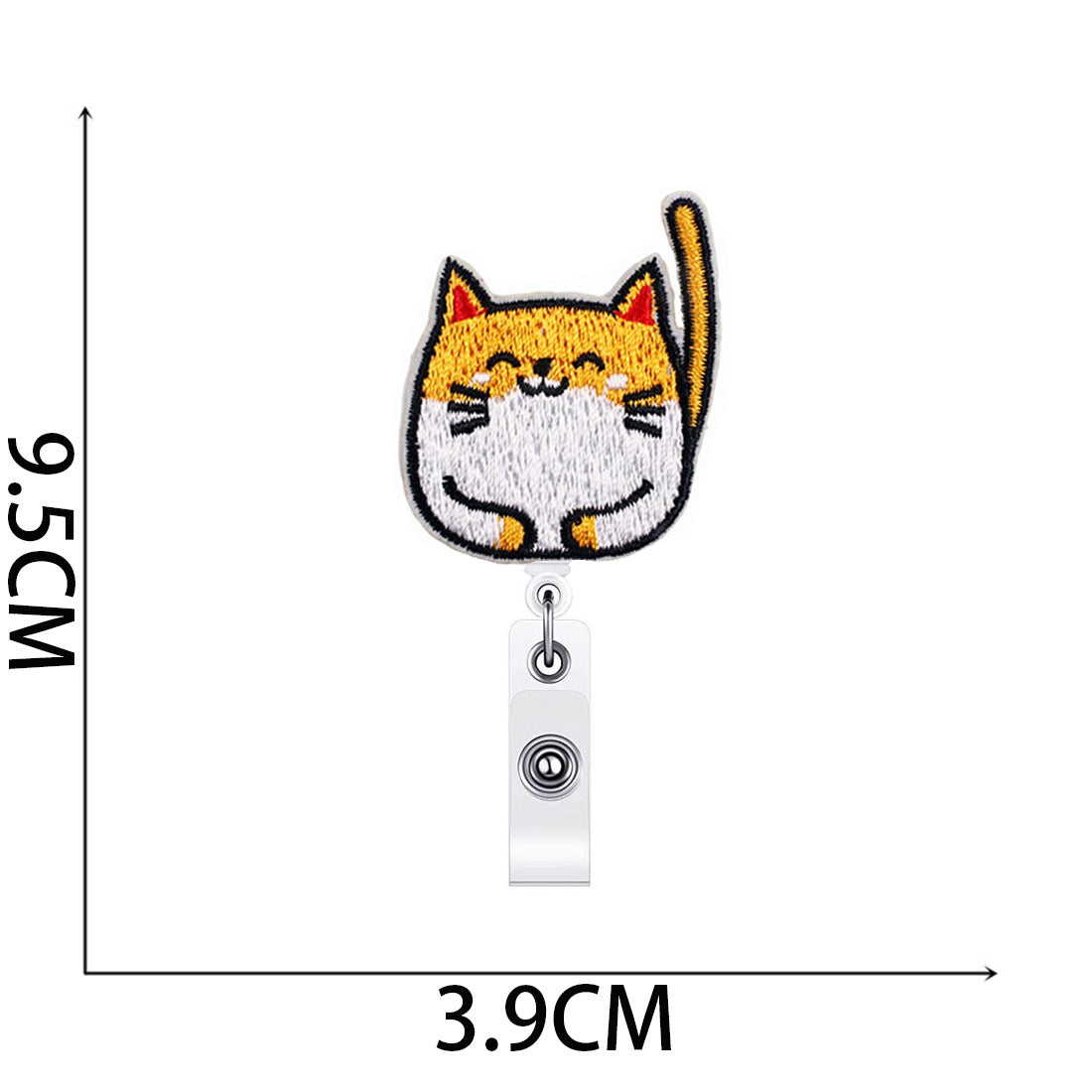 Wholesale Lazy Cat Easy Pull Button Embroidered Cloth Sticker