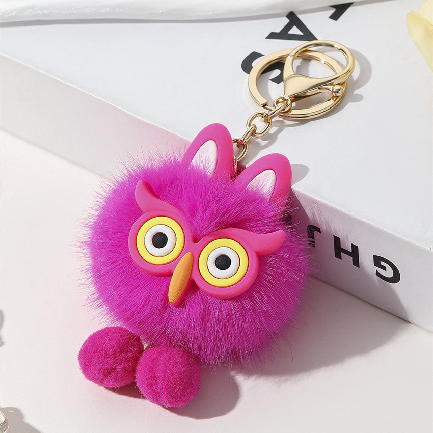 Wholesale Cartoon Plush Owl Keychain
