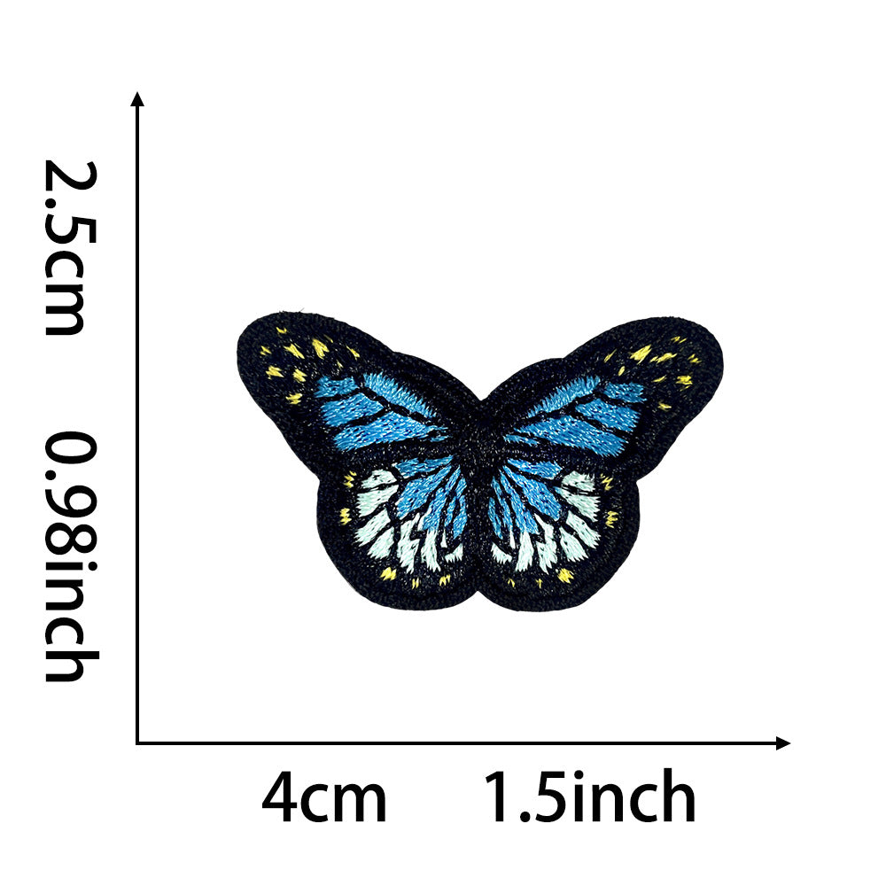 Wholesale Colorful embroidered butterfly patch