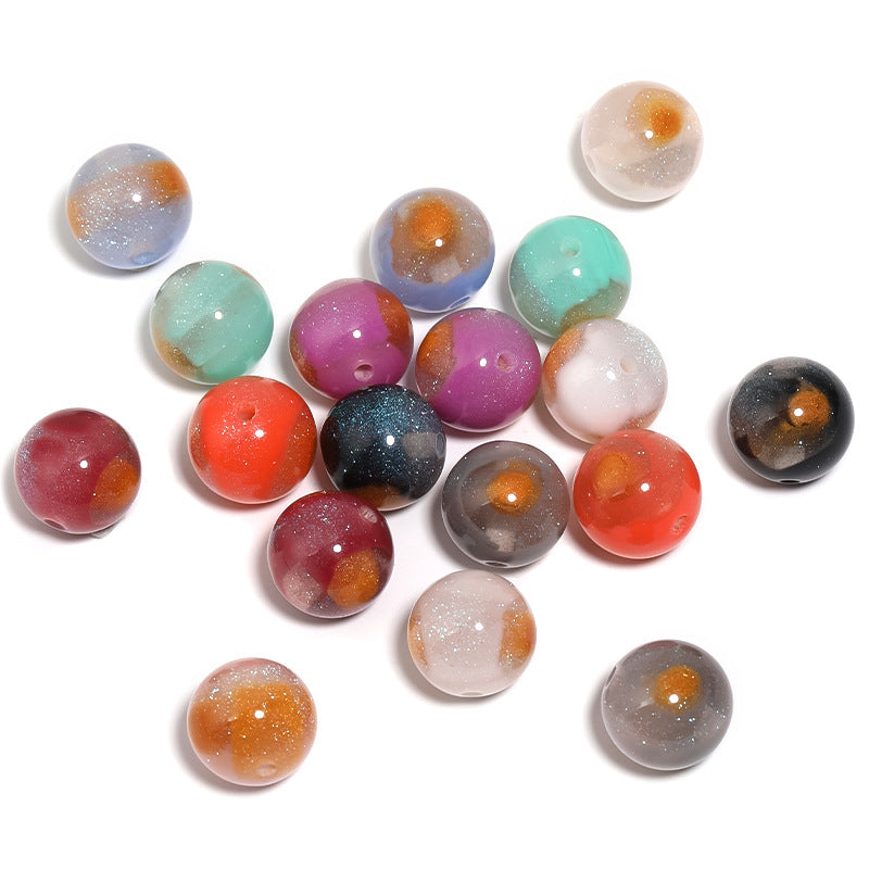 Wholesale 100pcs 16mm Aurora Galaxy Resin Beads DIY Loose Beads