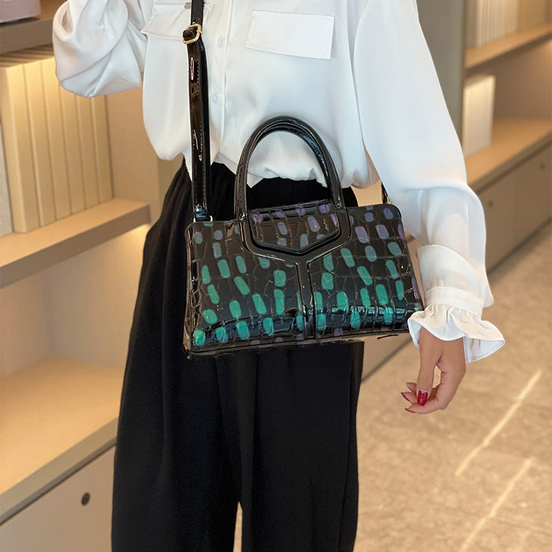 Wholesale Large Capacity Autumn and Winter Crocodile Pattern PU Shoulder Bag