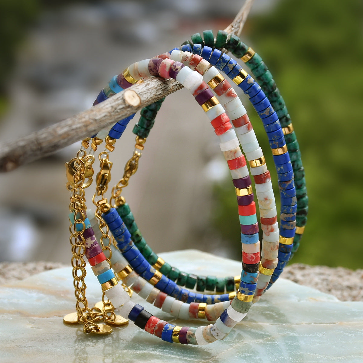 Wholesale Dopamine Natural Stone Beaded Bracelet