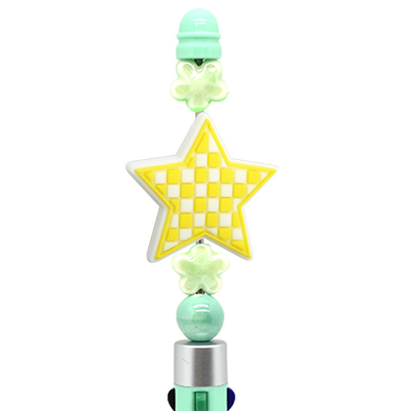 Wholesale random 100pcs stars love pvc soft glue loose beads accessories