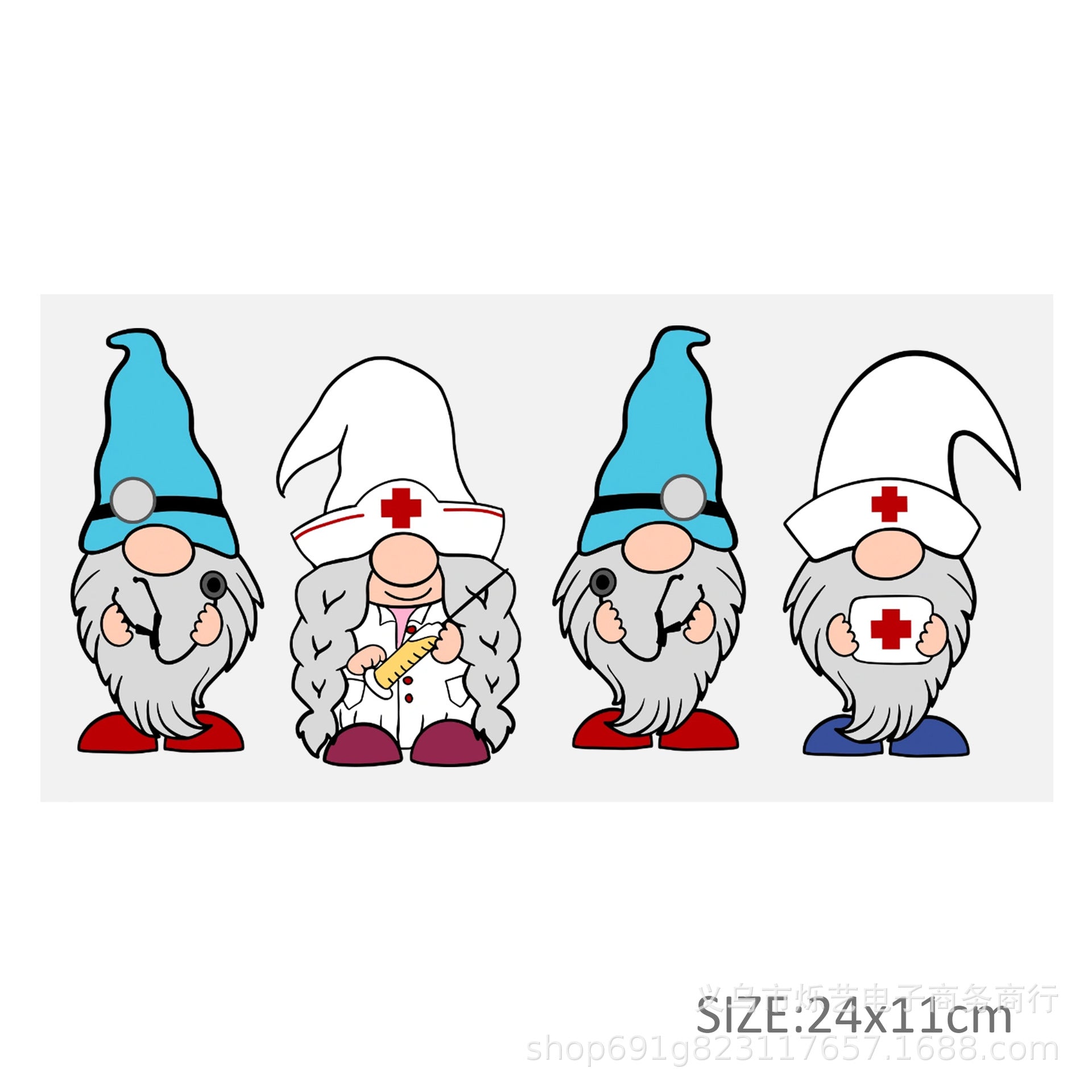 Wholesale 5pcs Nurse Medical Health 16oz Cup UV DTF Wraps