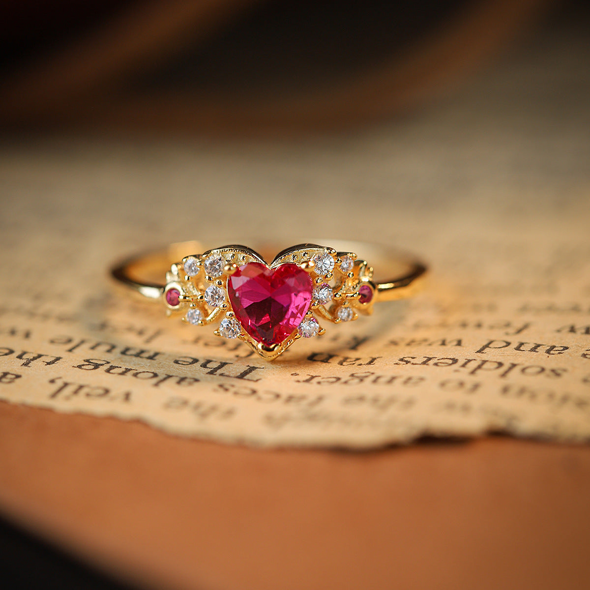 Wholesale S925 Sterling Silver Simple Exquisite Heart-shaped Minimalist High-end Temperament Rings