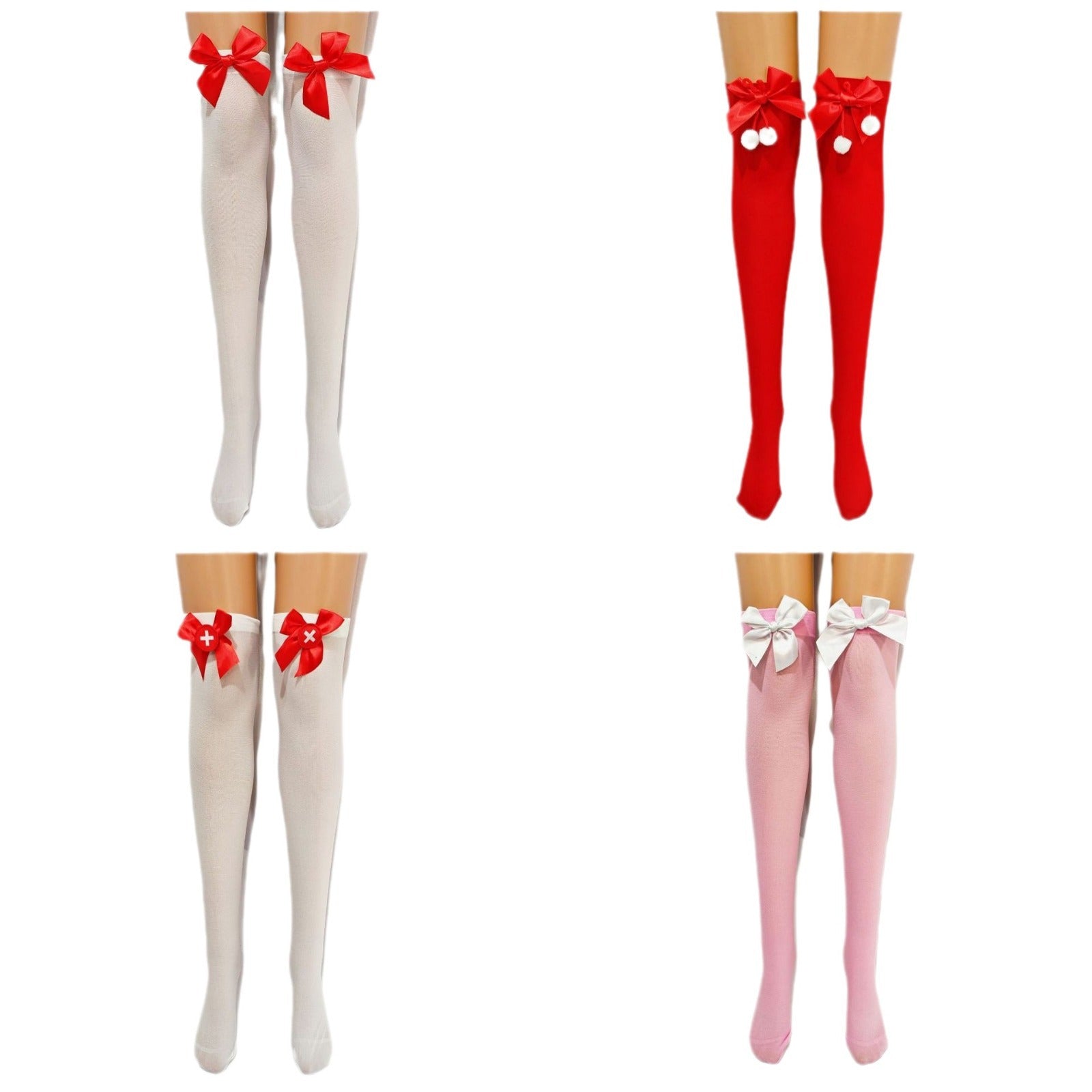 Wholesale Valentine's Day sexy versatile bow stockings cute embroidered thin knee-high socks