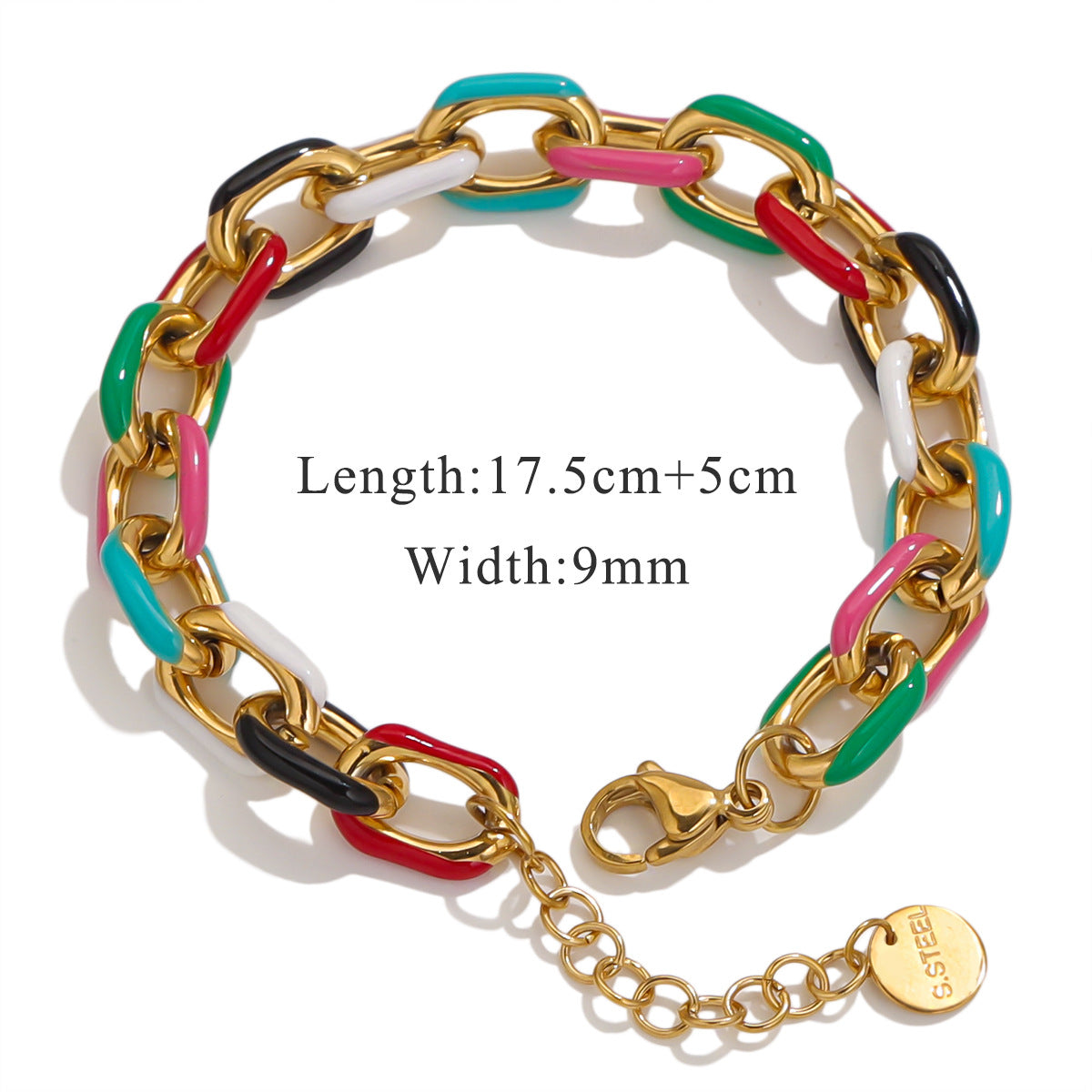 Wholesale Colorful Bracelets for Men and Women Stainless Steel Non-Fading Jewelry