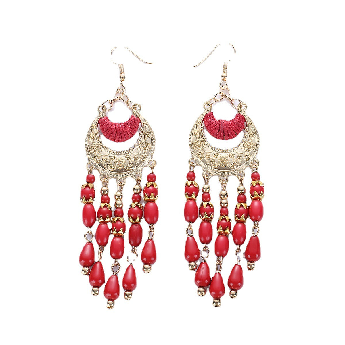 Wholesale Tassel Alloy Drop Earrings