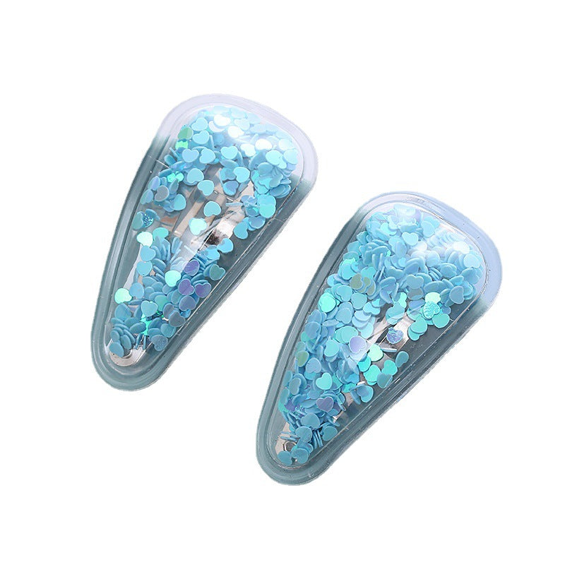 Wholesale PVC Color Quicksand Hairpin for Kids