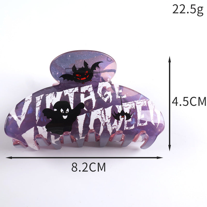 Wholesale Dark Style PVC Pumpkin Ghost Shark Claw Hair Clip  Creative Hair Accessory For Resale