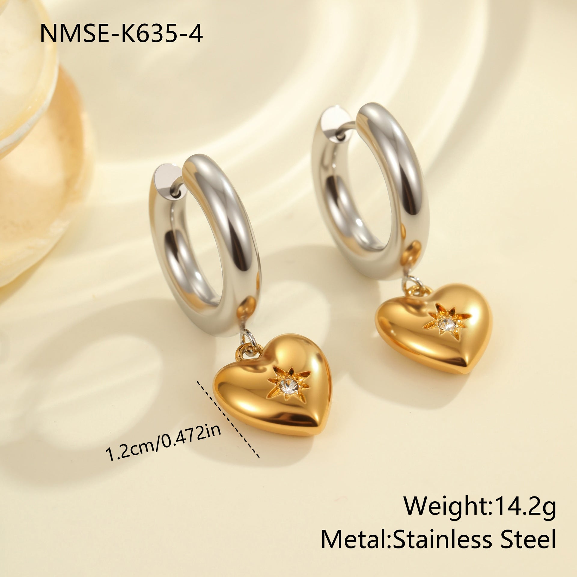 Wholesale Christmas tree heart Stainless Steel Earrings