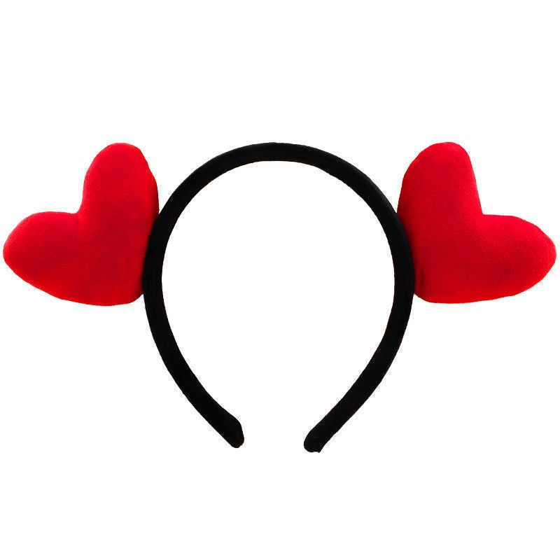 Wholesale Valentine's Day Headwear Cute Red Love Bridesmaid Wedding Funny Hair Card Headband