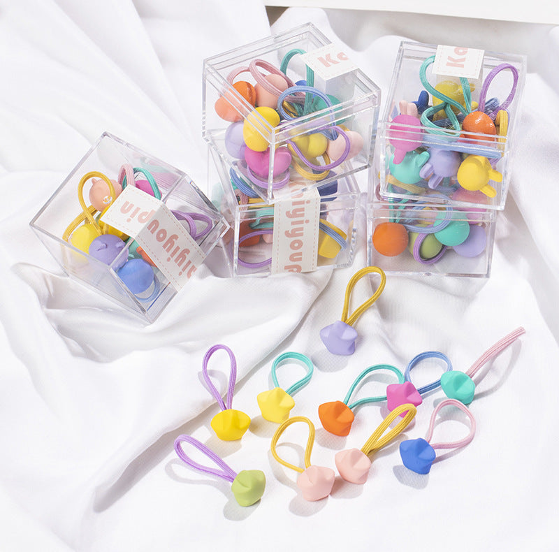 Wholesale Resin Candy Color Kids Hair Ties