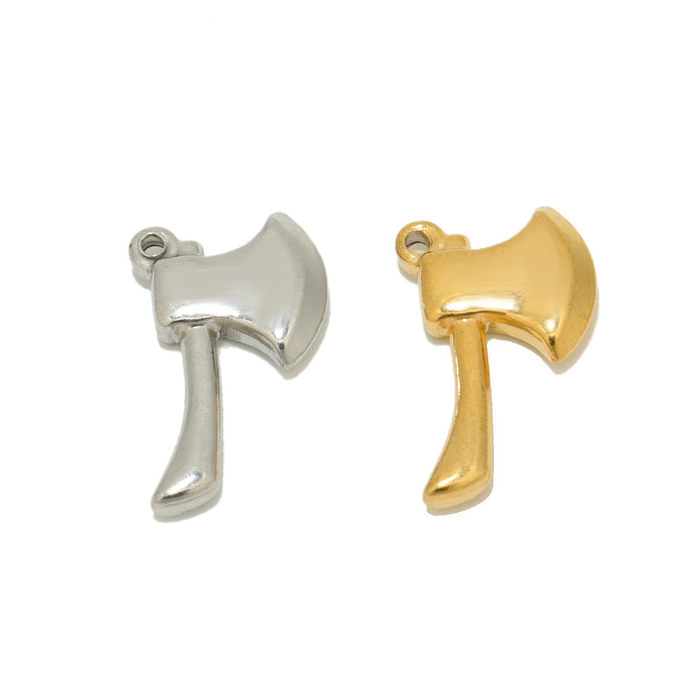 Wholesale 5PCS/PACK Stainless Steel Small Axe Pendant DIY Necklace Accessories