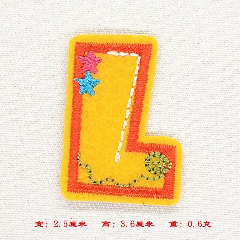 Wholesale Colorful English letter embroidery DIY Patches