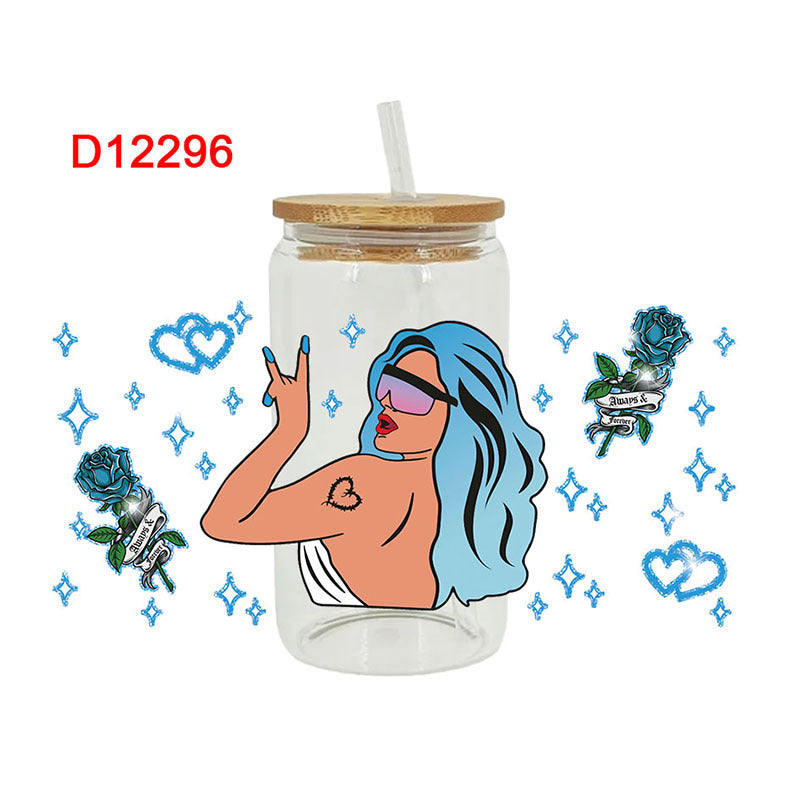 Wholesale Cartoon Cute Trendy Character Theme 16oz Cup UV DTF Wraps