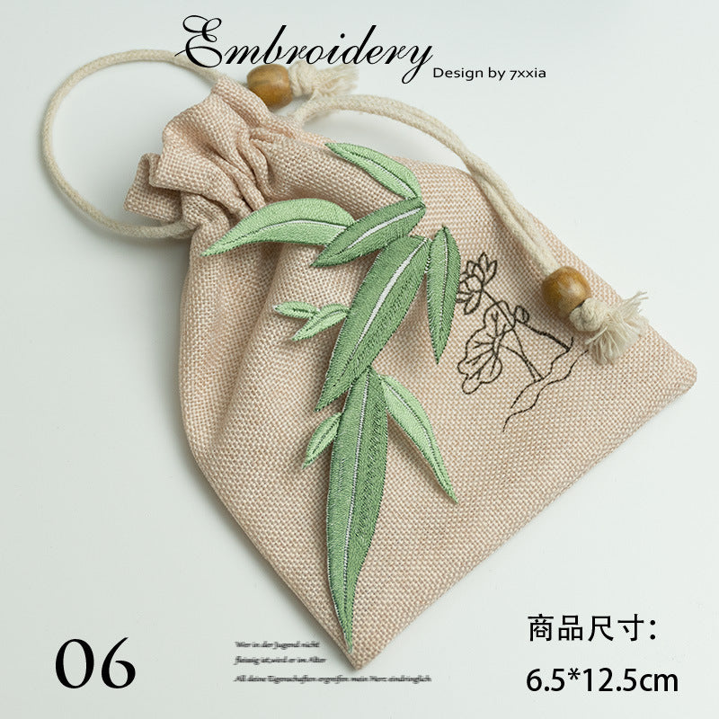 Wholesale 10pcs Bamboo embroidery patch