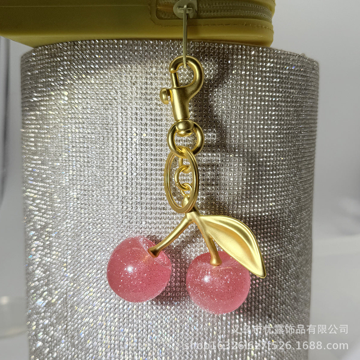 Wholesale Cherry Fruit Bag Pendant Cherry Creative Keychains
