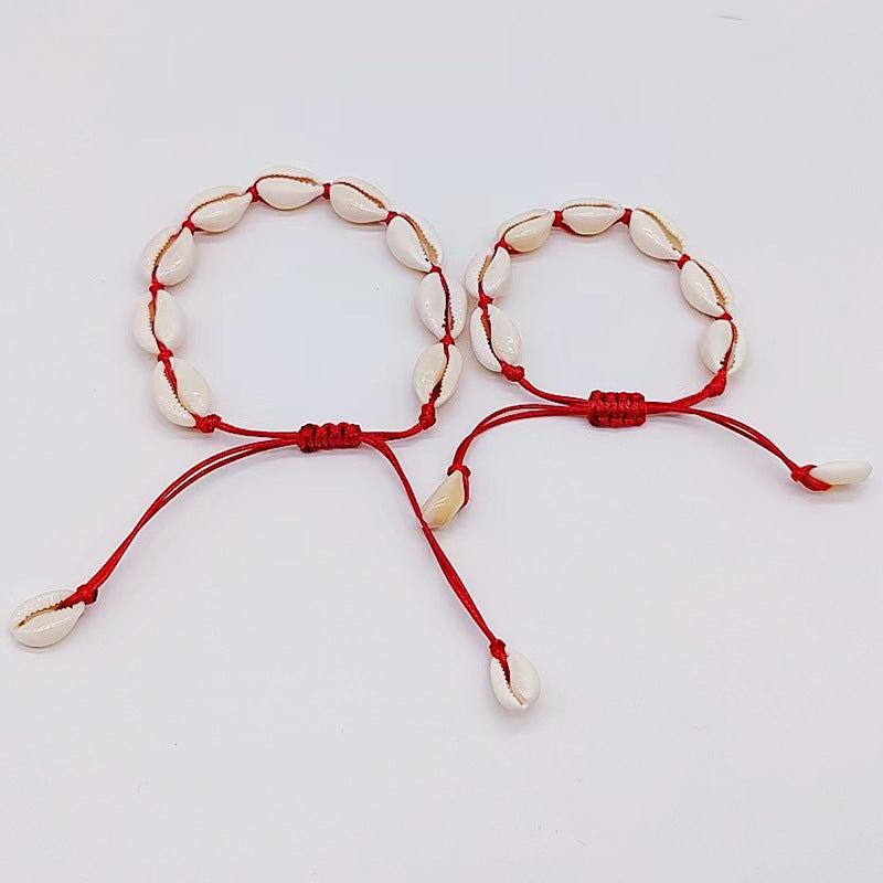 Wholesale Bohemian Colored Rope Braided Natural Shell Bracelets