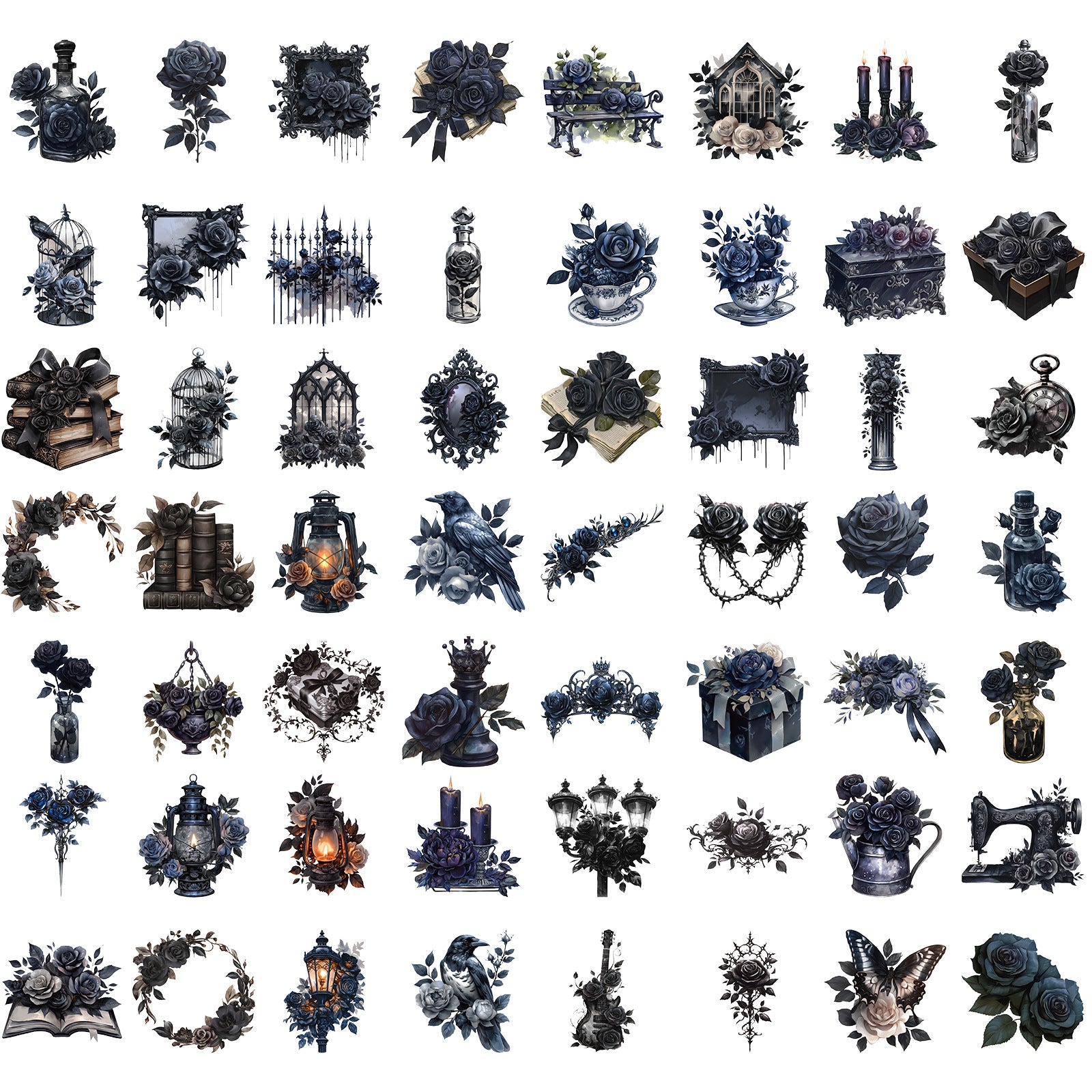 Wholesale 56pcs retro high-end notebook decoration stickers