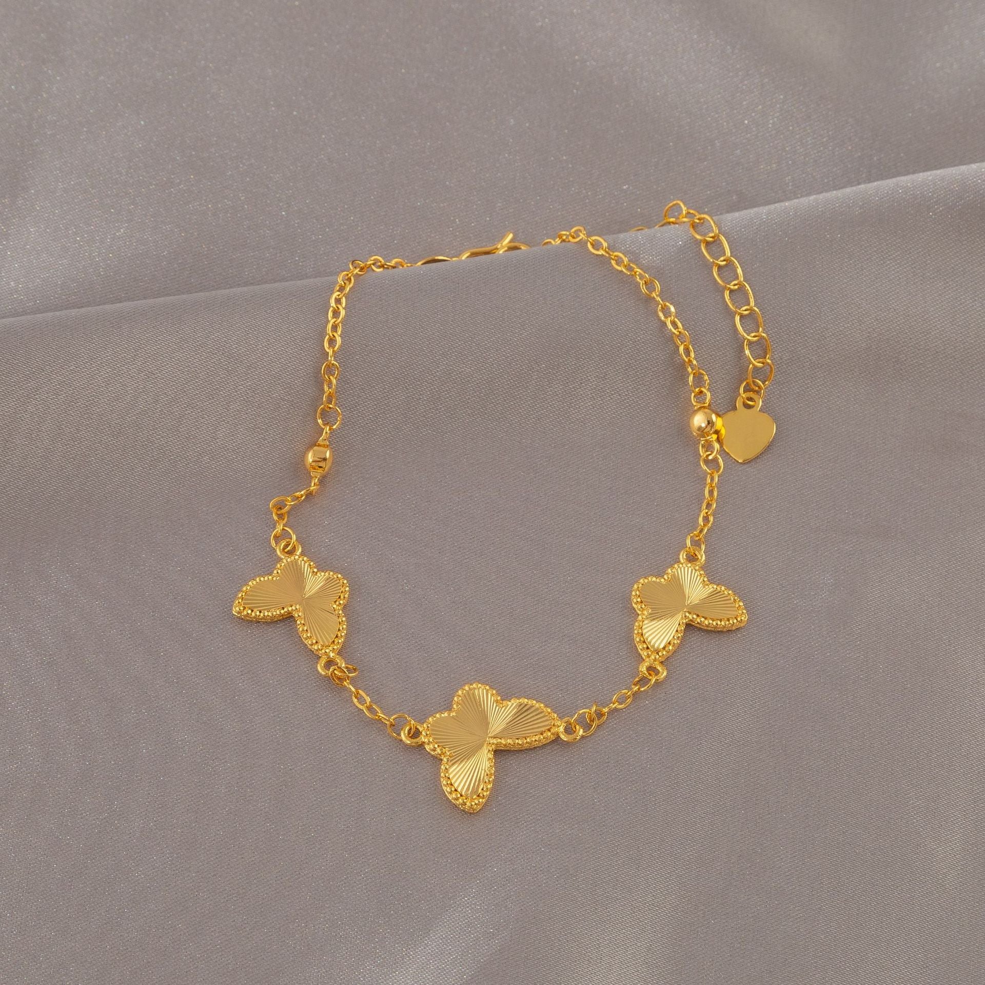 Wholesale Sense Golden Double-sided Butterfly Bracelet