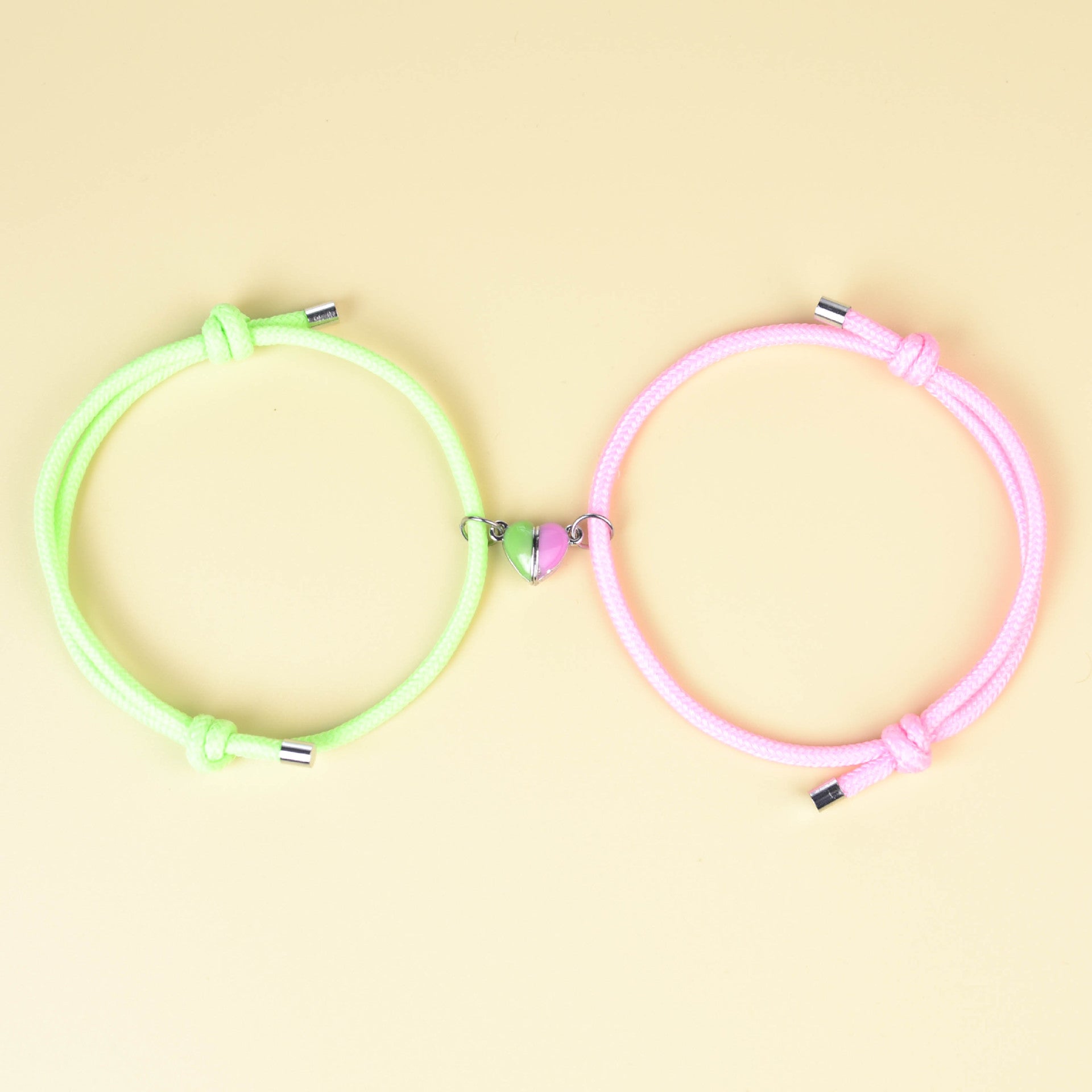 Wholesale Luminous  Magnet Suction Couple Woven Bracelet