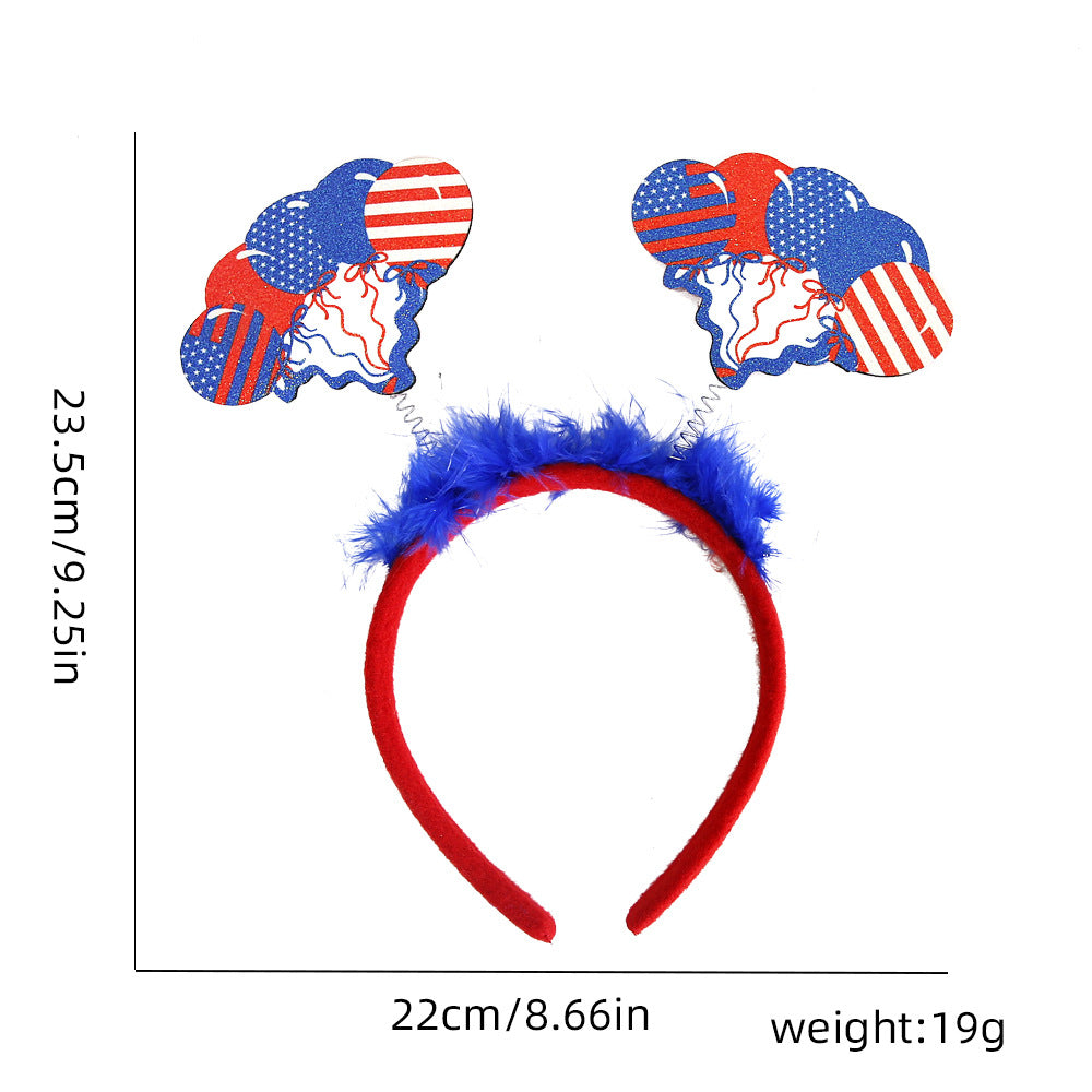 Wholesale Independence Day Flag Plastic Headband