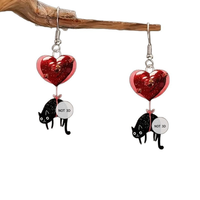 Wholesale  Valentine' s Day  Wine Glass Earrings
