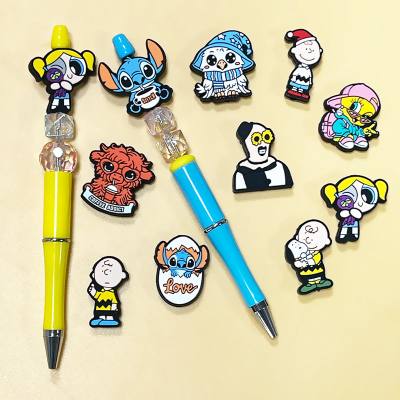 Wholesale 10pcs/pack Silicone Beads Keychain Beads DIY Loose Focal Beads  OLY Exclusive