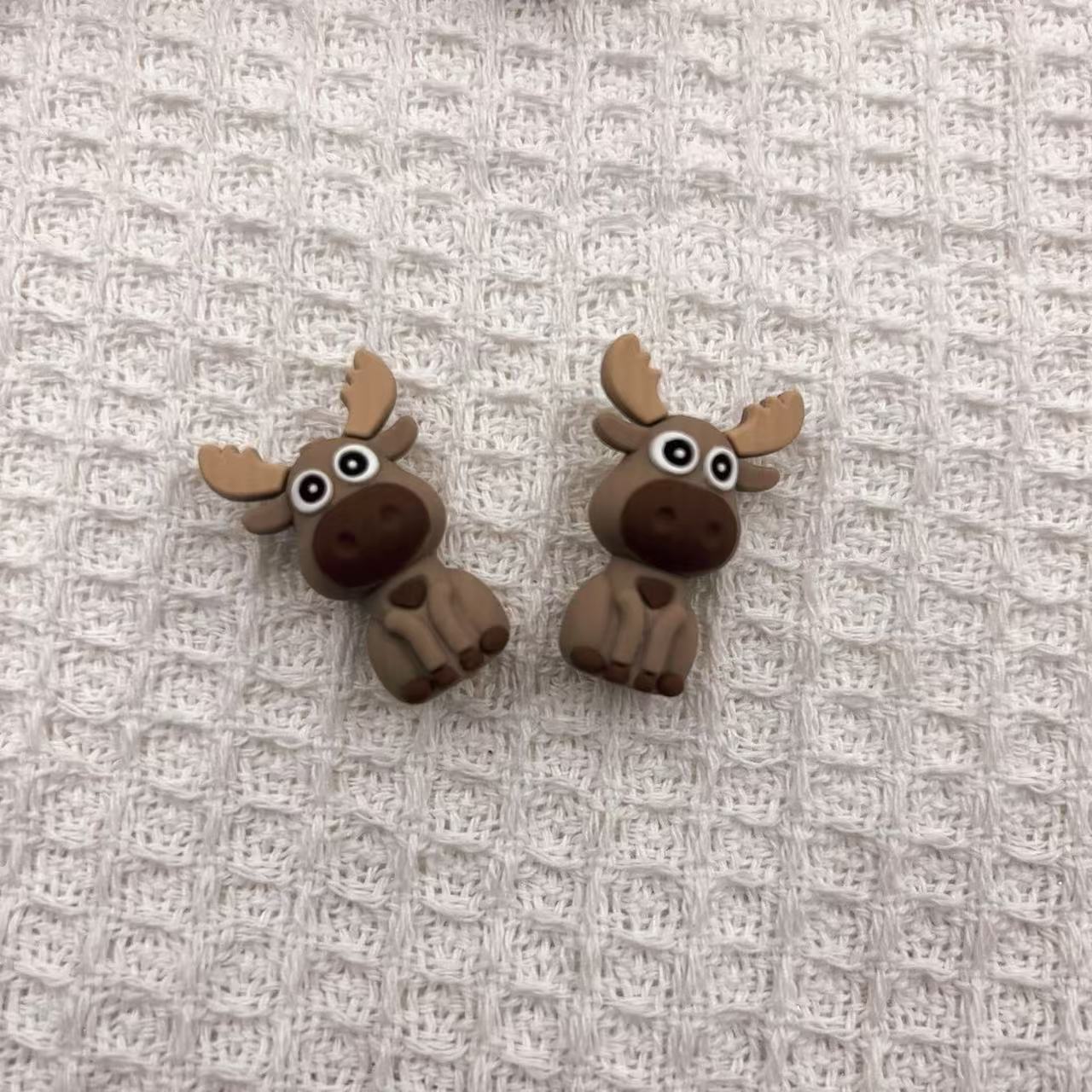 Wholesale New Silicone Creative Beads Cartoon Deer Silicone Beads 10pcs/pack
