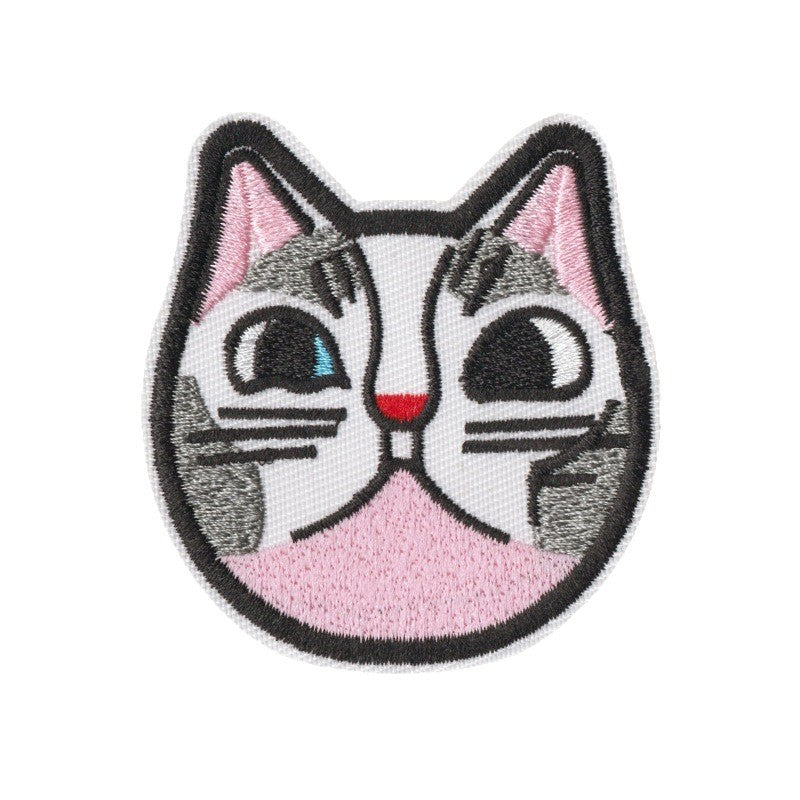 Wholesale Embroidered Cat Patch Set Of 9 Heat Melt Glue Chic DIY Clothing Accessory