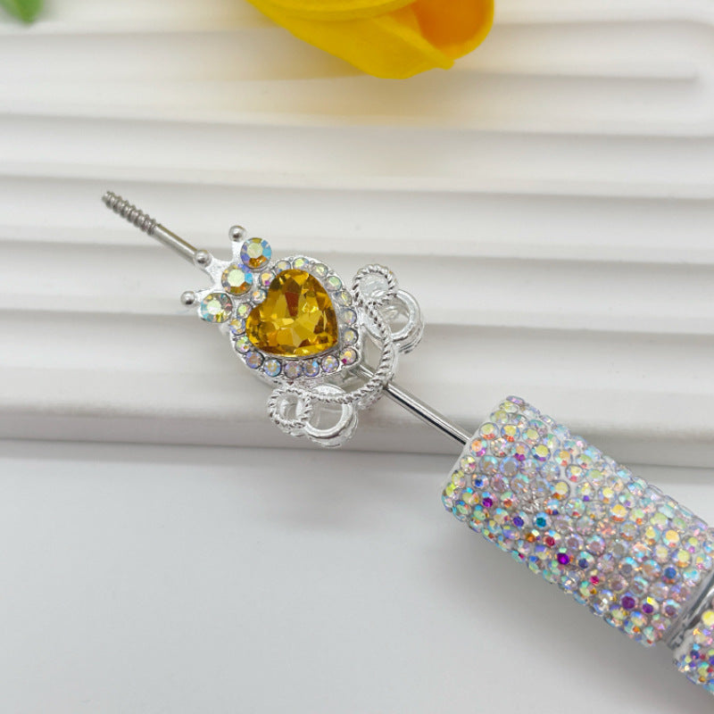 Wholesale 20pcs Alloy Full Diamond Pumpkin Carriage Love Crystal Beads