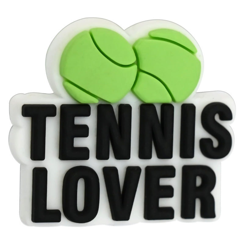 Wholesale Random 100pcs/pack PVC soft rubber perforated beaded accessories for ball sports series   Focal Beads