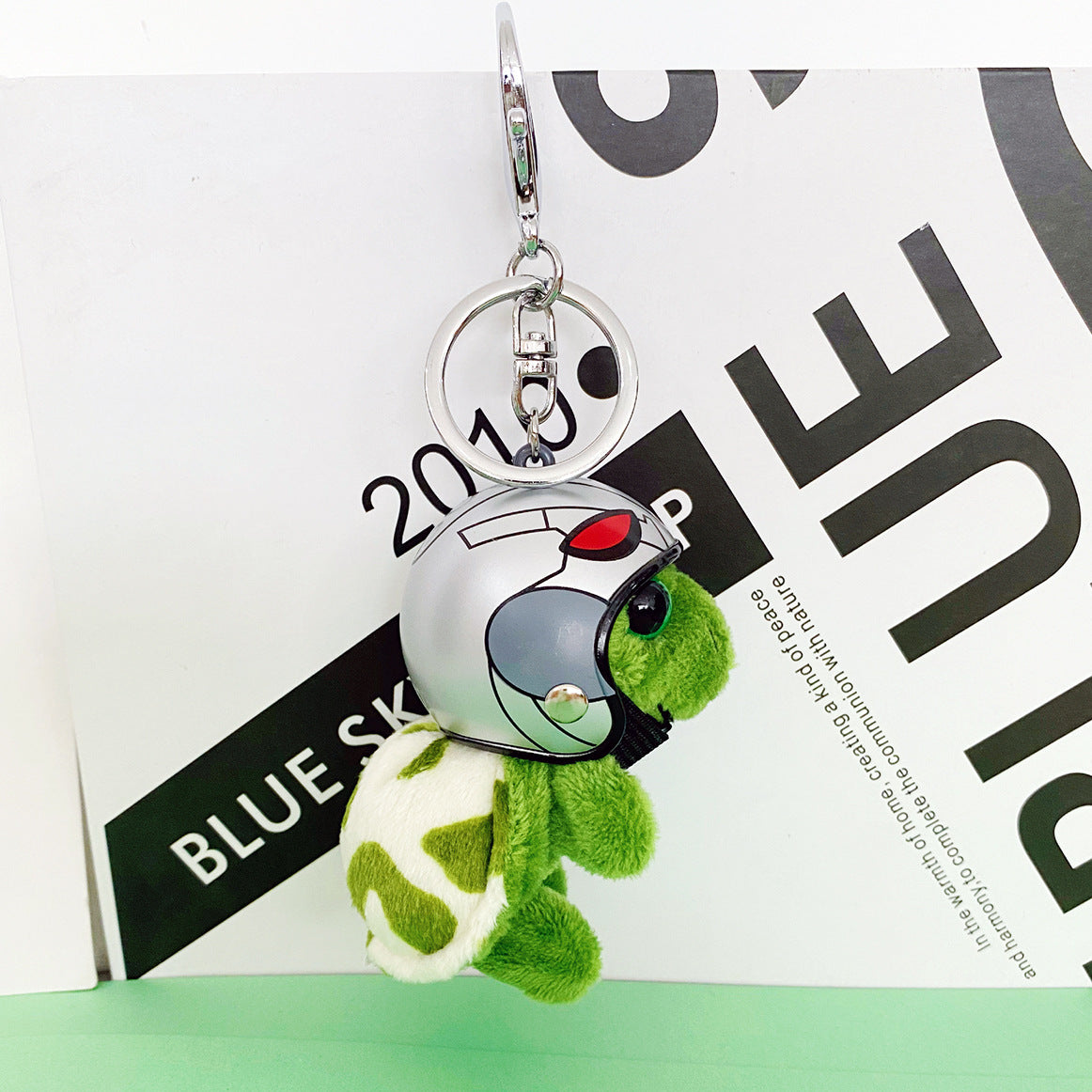 Wholesale Helmeted Turtle Cute Plush Turtle Accessory Keychain